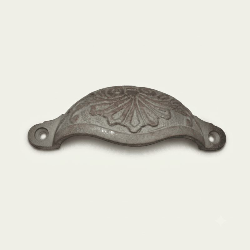 Heavy-duty cast iron drawer pulls 1 Heavy-duty cast iron drawer pulls