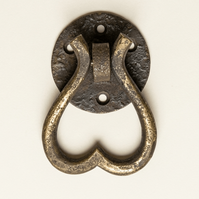 Antique heart drop pull 1 Antique heart drop pull