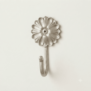 Cast iron flower wall hook