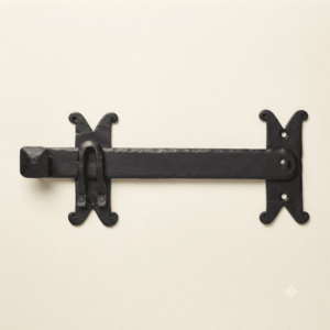 Hand forged iron gate latch