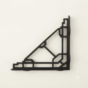 Mission Style Shelf Bracket In Matte Black