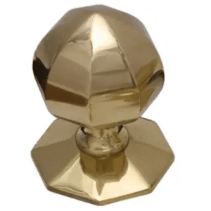 Mushroom Center Door Knob – Solid Brass